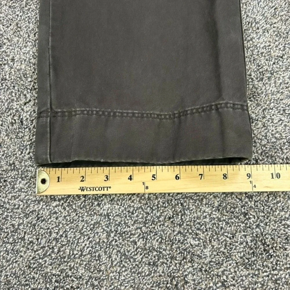 J. Crew Straight Leg Twill Cargo Pant Men 34x34 Military Green Canvas Button Fly